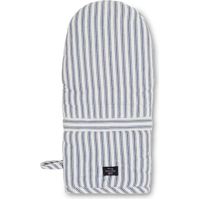 Icons Herringbone Striped oven glove, beige-white