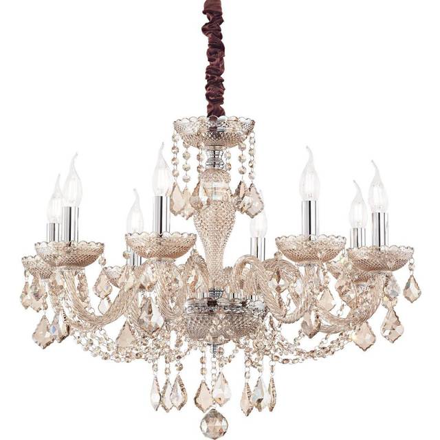 Rose - 8 Light Pendant Light Amber - Ideal Lux