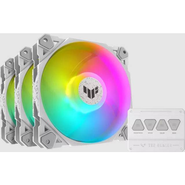 Asus TUF Gaming TF120 ARGB Fan - Triple Fan Kit with ARGB Controller - WHITE - 90DA0033-B09030