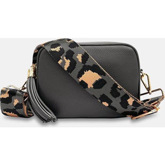 Apatchy London Leopard Print Strap Leather Cross Body Bag