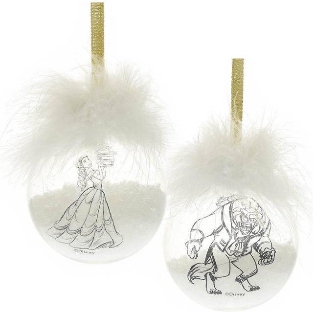 Christmas Baubles Disney Beauty & Beast 2 Set Hanging Tree Decorations