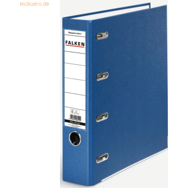 Original Falken PP plastic double file. Made in Germany. 7 cm wide blue for 2x DIN A5 landscape filing with changeable window Account statement folder