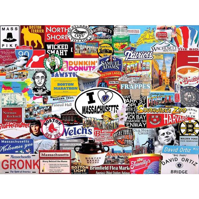 I Love Massachusetts 1000 Piece Jigsaw Puzzle 760mm x 610mm (wmp)