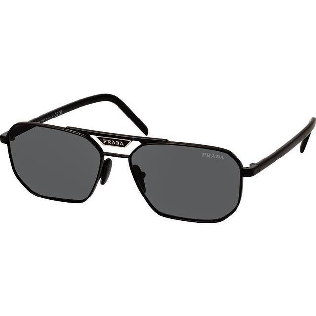 Prada Man PR 58YS  1AB5S0 Sunglasses Metal Black Grey Squared Normal