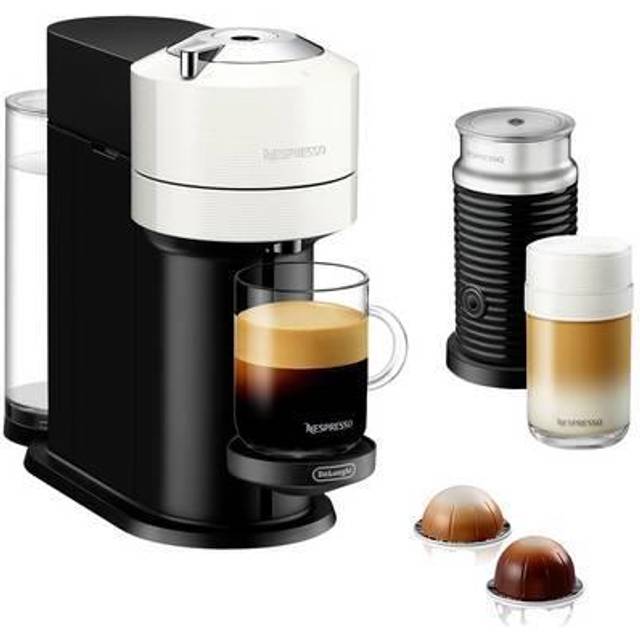 Nespresso Next Value Pack kaffemaskin och mjölkskummare, vit - Vit