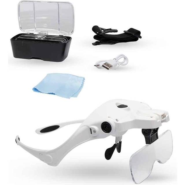 Lightcraft Magnifier Spectacles and Headband, White