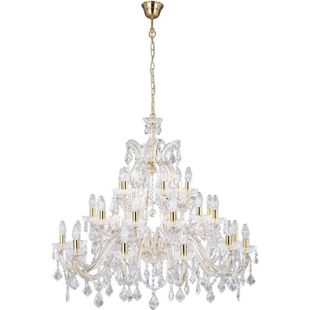 Searchlight 1214-30 Marie Therese - 30 Light Chandelier Polished Brass