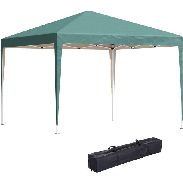 Outsunny 3 x 3m Waterproof Gazebo, Portable Gazebo Heavy Duty Garden Marquee with Folding Design for Parties and Weddings, Green Aosom UK