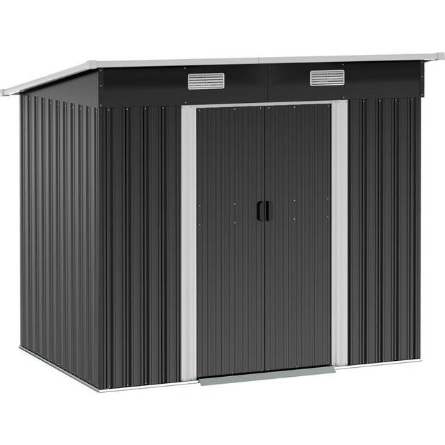 Outsunny 7 x 4ft Outdoor Garden Storage Shed for Backyard Patio Black | TJ Hughes