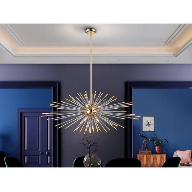 Schuller EvasiÃÃÂ³n - Dimmable Pendant Light Spherical, Shiny Gold -Amber, Remote Control, 9x G9