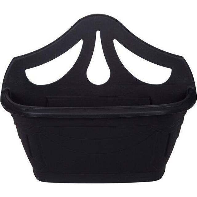 Whitefurze 42cm Venetian Wall Planter, Black