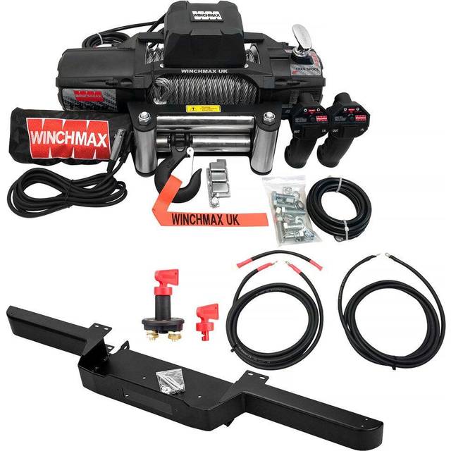Land rover defender winch + winch bumper + wiring kit + isolator combo