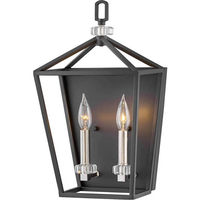 Quintiesse Hinkley Stinson Lanterns Pendant Ceiling Light Black with Polished Nickel
