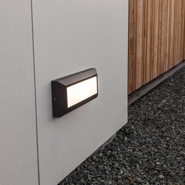 Lutec Helena LED Outdoor Surface Brick Light - Dark Grey