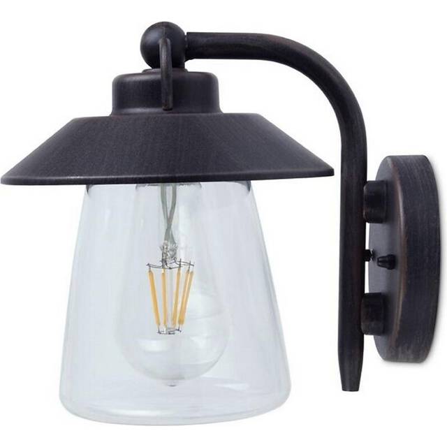 Lutec Cate Wall Light Black-Rust E27 IP44