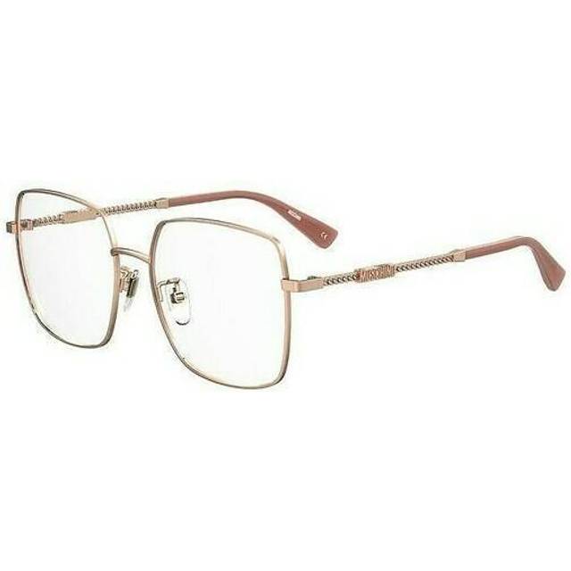 Moschino MOS615/G Asian Fit DDB Women's Eyeglasses Gold Size 56 (Frame Only) - Blue Light Block Available - Gold Copper (56)