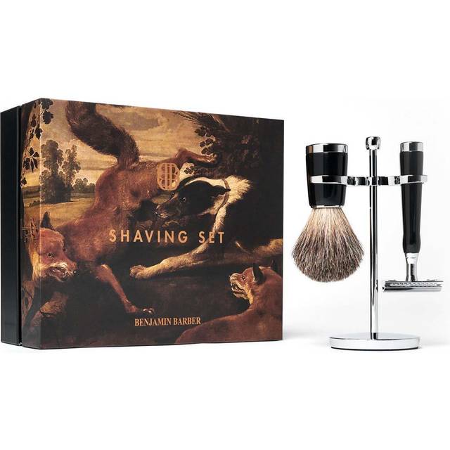 Benjamin Barber Classic 3-delars Rakset Ebony Safety Razor