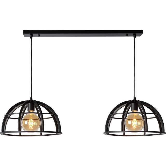 Lucide Dikra 2 Light Bar Ceiling Pendant - Black