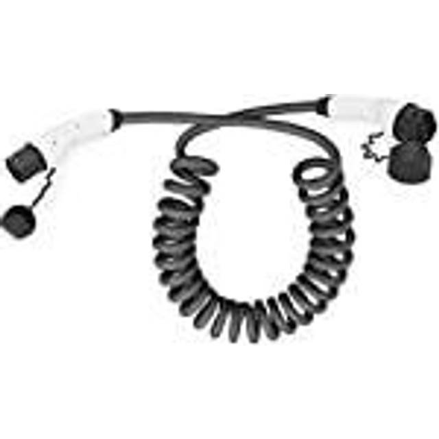 Spiral charging cable for electric vehicles EV, Type2-Type2, single-phase 240V, 32A, 7.4kW, 10m