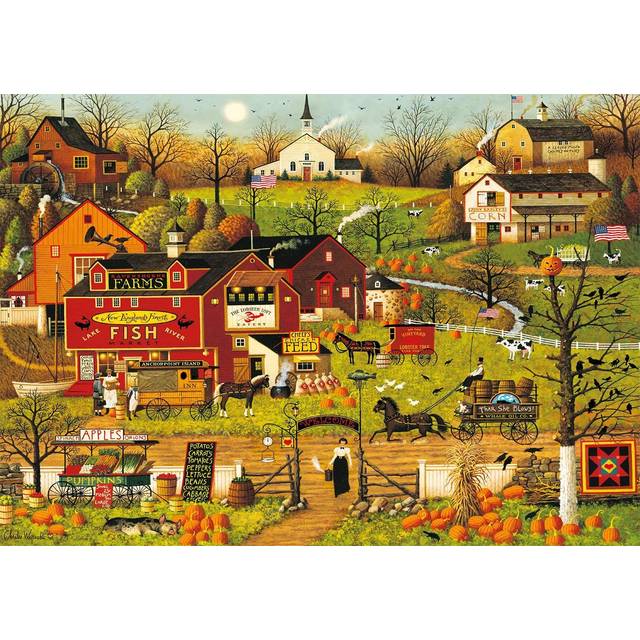 Buffalo Games - Charles Wysocki - Blackbirds Roost at Mill Creek - 500 Piece Jigsaw Puzzle for Adults Challenging Puzzle Perfect for Game Nights - Fin