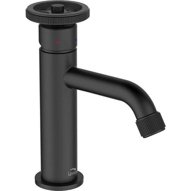 Retro Industrial Bathroom Sink Tap Black Round Handle