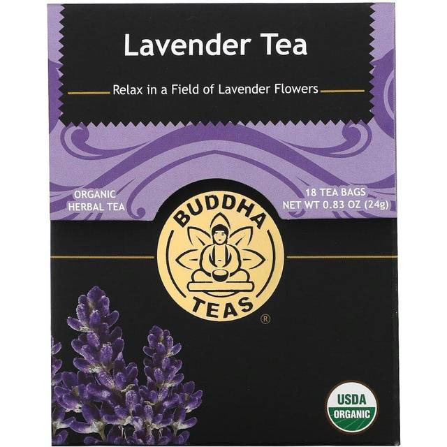 Buddha Teas, Organic Herbal Tea, Lavender, Caffeine Free , 18 Tea Bags, 0.83 oz (24 g)