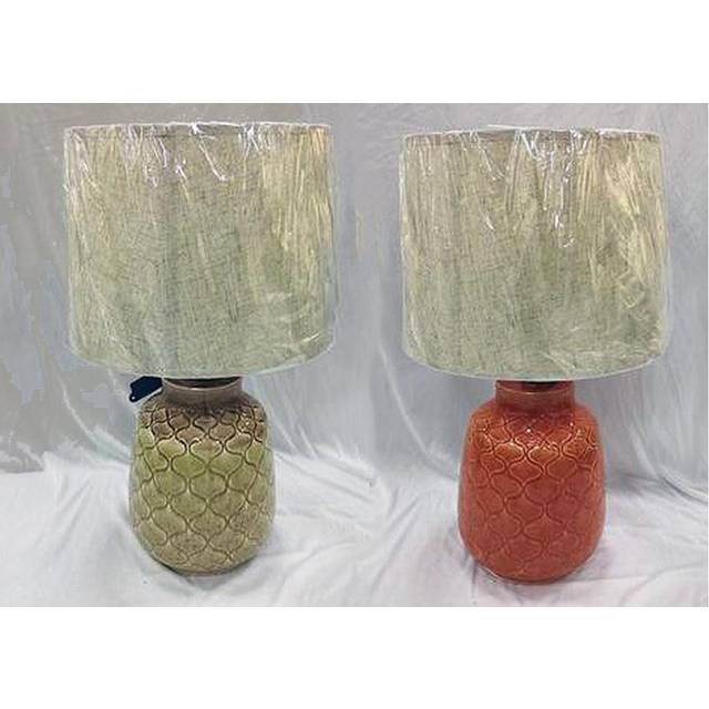 Desk lamp DKD Home Decor Porcelain Beige Orange Green 220 V 50 W 32 x 32 x 53 cm (2 Units)