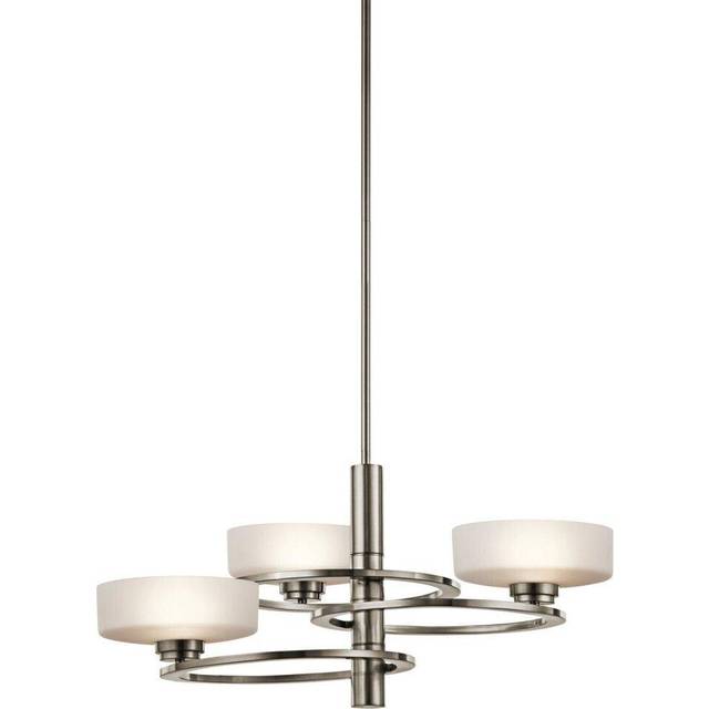 3 Bulb Chandelier Hanging Pendant LIght Classic Pewter LED G9 3.5W Bulb