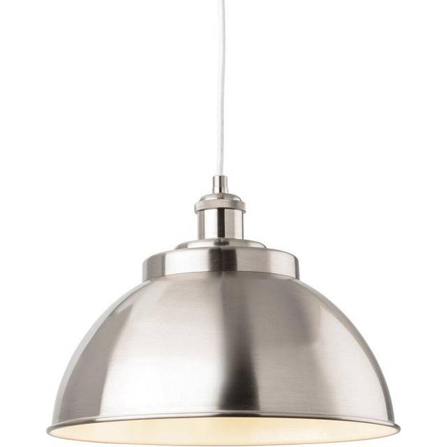 Firstlight Genoa Contemporary Style 30cm Pendant Light Brushed Steel