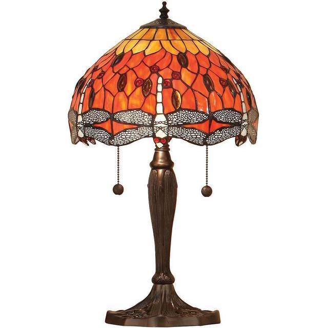 Tiffany Flame Dragonfly Tiffany Glass Small Table Lamp