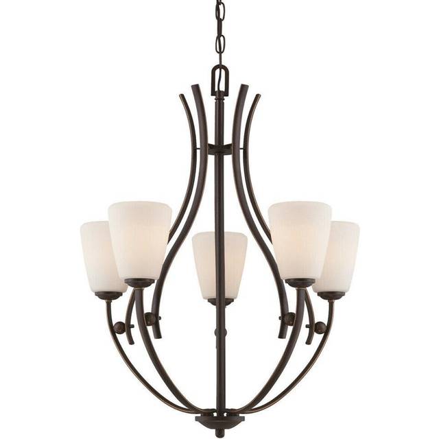 5 Bulb Chandelier Hanging Pendant LIght Palladian Bronze LED E27 60W Bulb