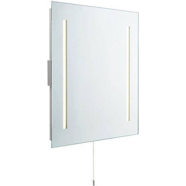 Saxby Lighting - Saxby Glimpse - Integrated led 2 Light Bathroom Shaver Wall Light Mirrored Glass, Matt Silver IP44