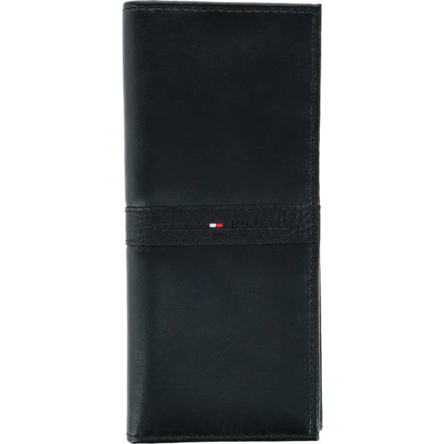 Tommy Hilfiger Men's Leather Ranger RFID Checkbook Cover Secretary - Black (one size)