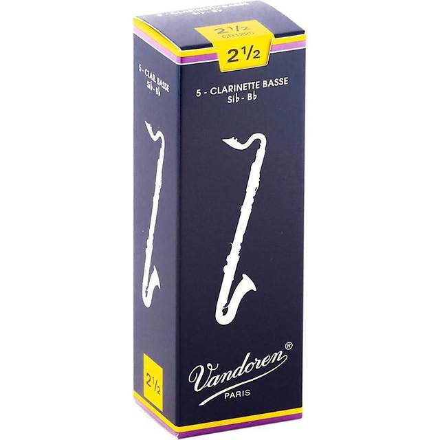 Vandoren Traditional Bass Clarinet Reeds 2.5 (5 Pack)