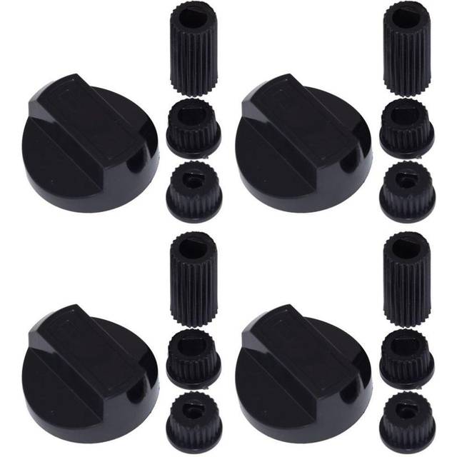 Ufixt - 4 x Bosch Universal Cooker/Oven/Grill Control Knob And Adaptors Black