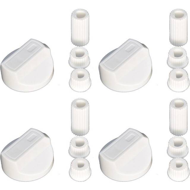 4 x Creda Universal Cooker/Oven/Grill Control Knob And Adaptors White