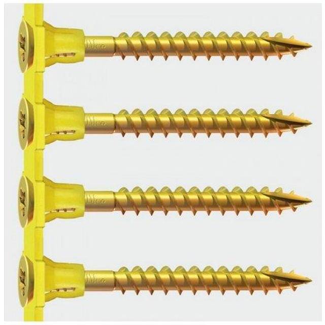 Timco - Collated Solo Countersunk Gold Woodscrews - 4.2 x 55