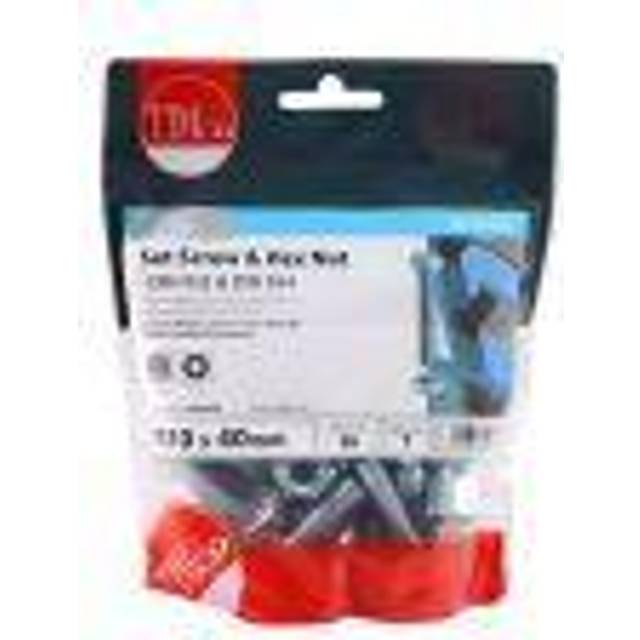 Timco Set Screws DIN933 Grade 8.8 & Hex Nut DIN934 Silver - M10 x 40 (28 Pack)