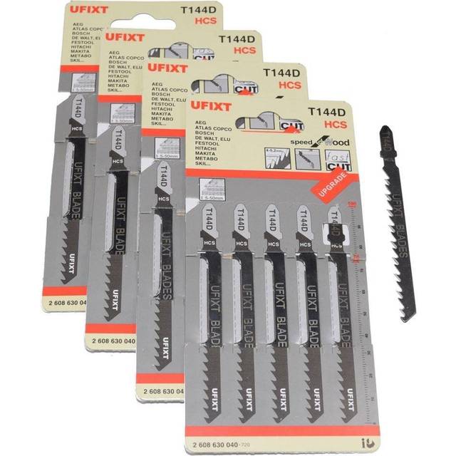 Ufixt - Jigsaw Blades T144D For High Speed Wood Cutting hcs 20 Pack Fits Hitachi