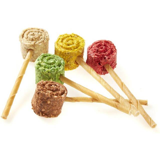 Dog Chew Treat Natural Snacks Handmade - 50 Munchy Lollipops 125mm