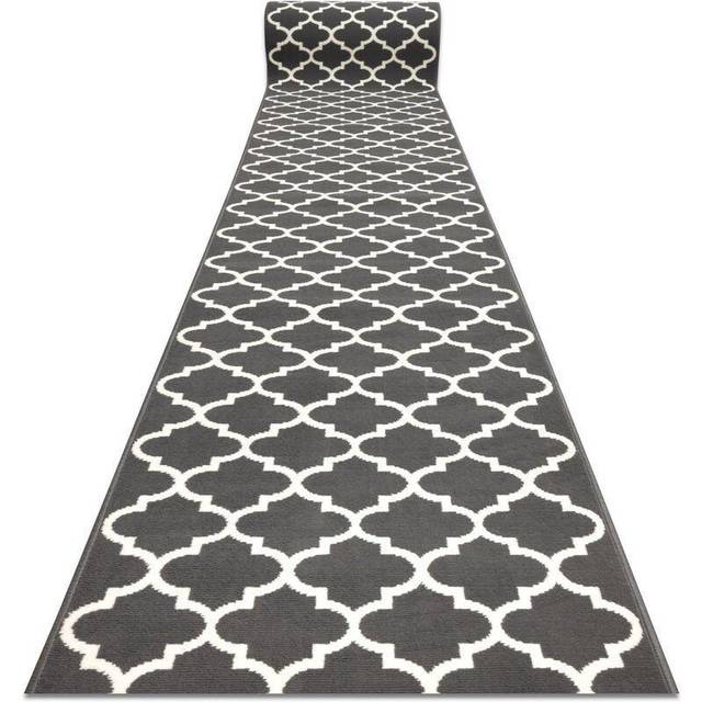 Runner BCF MORAD Trelis Moroccan trellis grey / cream 90 cm grey 90x750 cm