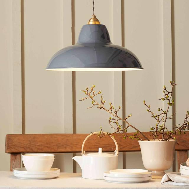 Anglepoise - Original 1227 Midi Wide Brass Pendant Elephant Grey