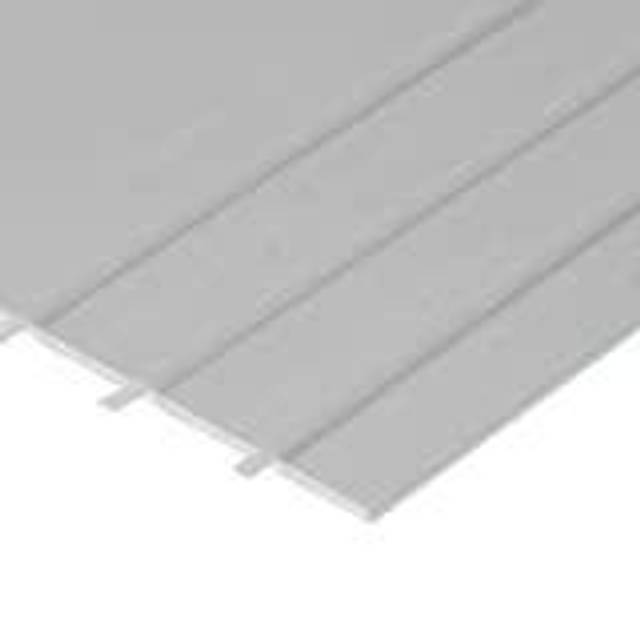 "Evergreen 4523 - 0.375"" Polystyrene Standing Seam Roofing Sheet 6"" x 12"""