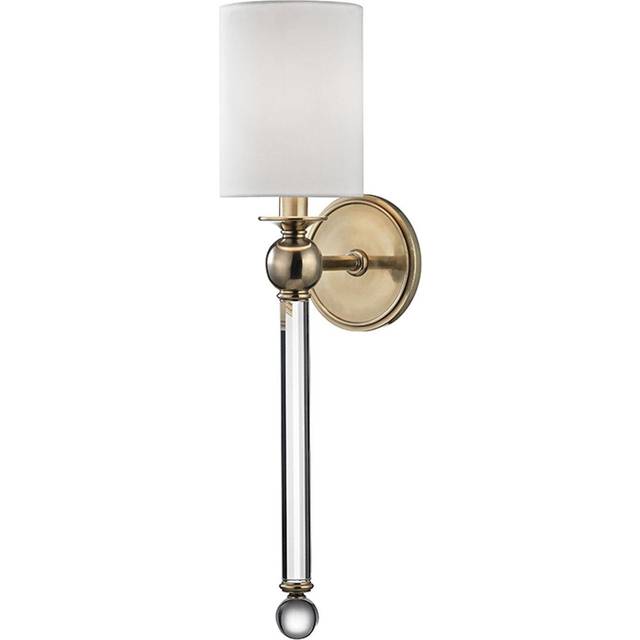 Gordon 1 Light Wall Sconce Brass, Silk