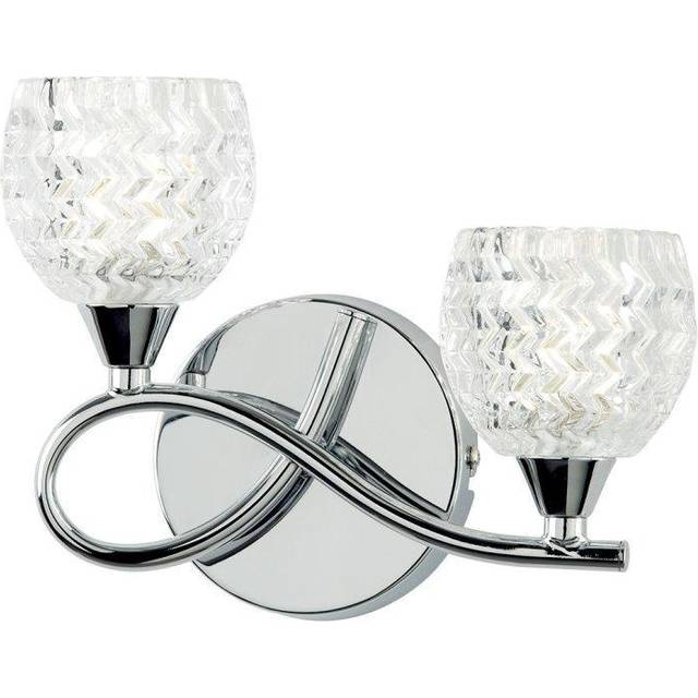 Minden 2 - Light Dimmable Armed Sconce - Chrome (16.5cm H X 21.5cm W X 9.5cm D)
