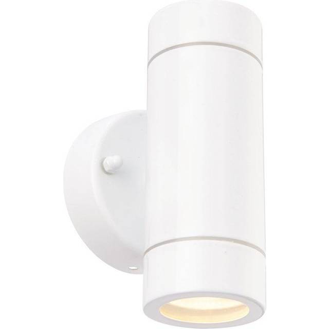 Metcalfe 2 - Bulb 15.8Cm H Outdoor Armed Sconce - White (15.8cm H X 8.5cm W X 9.4cm D)