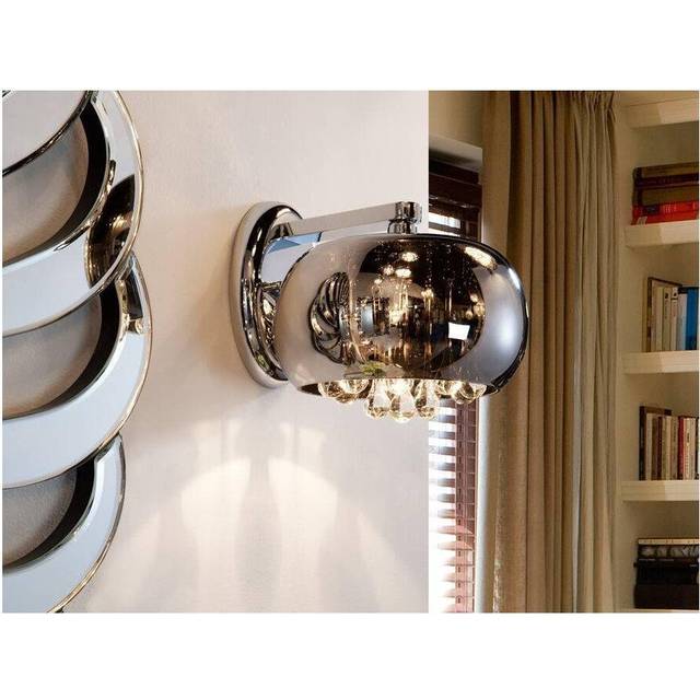 Schuller 509327 Argos 1 Light Crystal Wall Light Chrome Clear