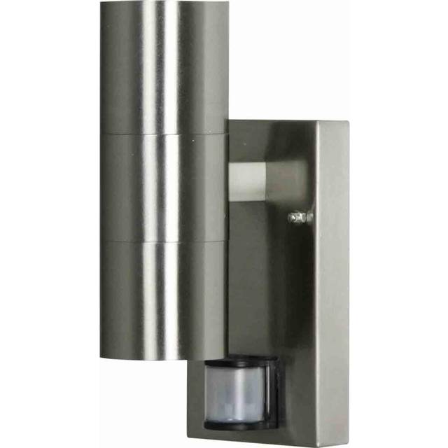 Luxform Eden Stainless Steel Wall Light with PIR - Silver - 11.2 x 8.2 x 20.5cm
