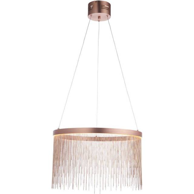 Brushed Copper Ceiling Pendant Light & Delicate Chains - Integrated LED Module