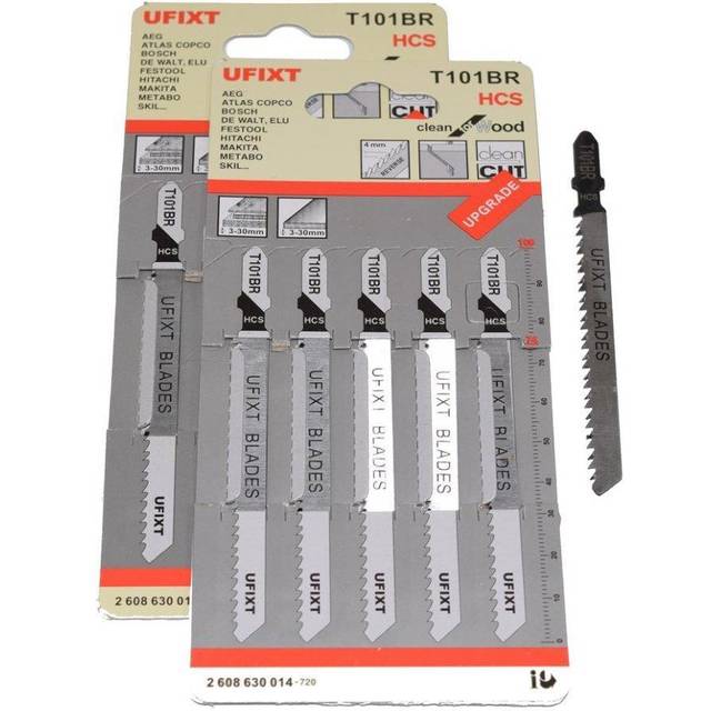 10 x Jigsaw Blades T101BR For Cutting Laminates Veneers hcs Fits Elu